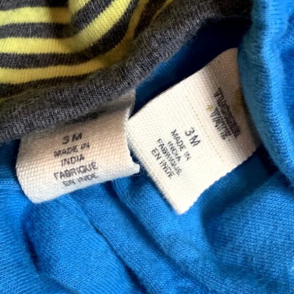 Long Sleeve T Shirt Bundle Graphic Stripe Tee Baby Boy Girl 3 Months 0-3 3-6 - Picture 7 of 9